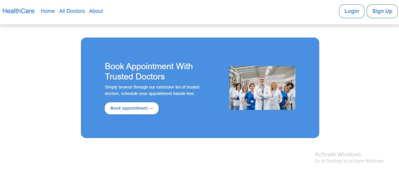 Doctor Appointment Booking System home & patient slots